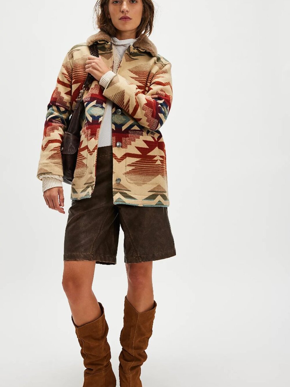 Free People x Pendleton Brownsville Coat NWT Size M - Picture 3 of 16